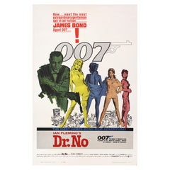 James Bond 'Dr. No' Original Vintage US One Sheet Movie Poster, 1962