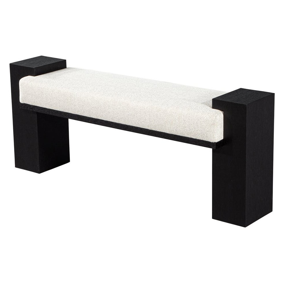 Custom Modern Black Oak Bench