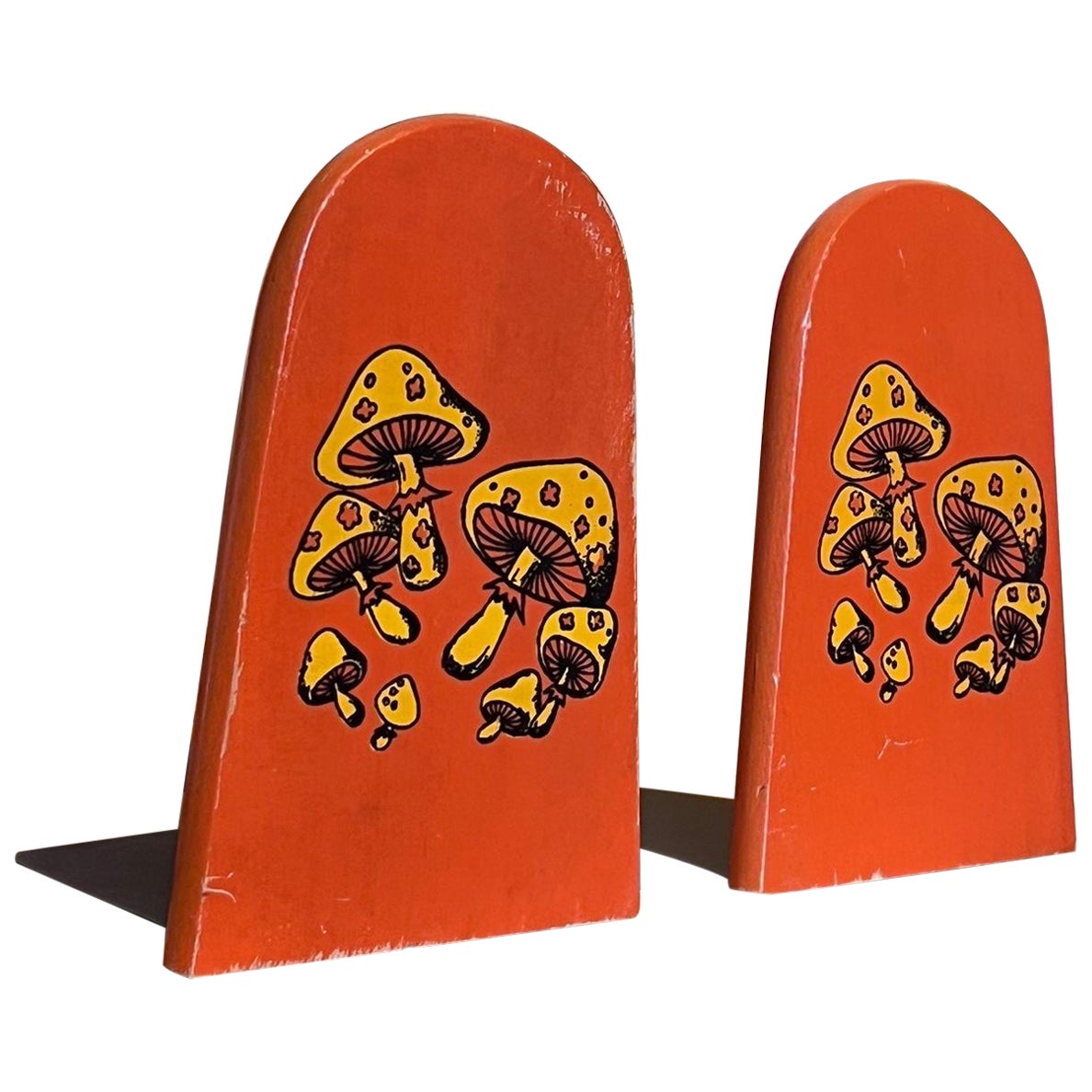 Vintage Groovy Mushroom Bookends For Sale