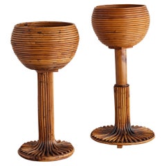Pair of Bamboo Plant Stands