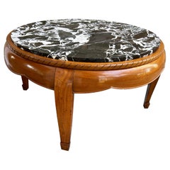 Magnifique table basse en acajou et marbre Sue et Mare Art Deco