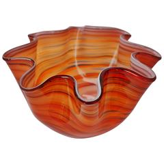 Stunning Murano Glass Handkerchief Bowl