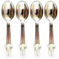 Four Michelsen Christmas Spoons