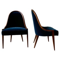 Sedie con schienale a cucchiaio Harvey Probber, 1960, coppia di sedie moderne di metà secolo