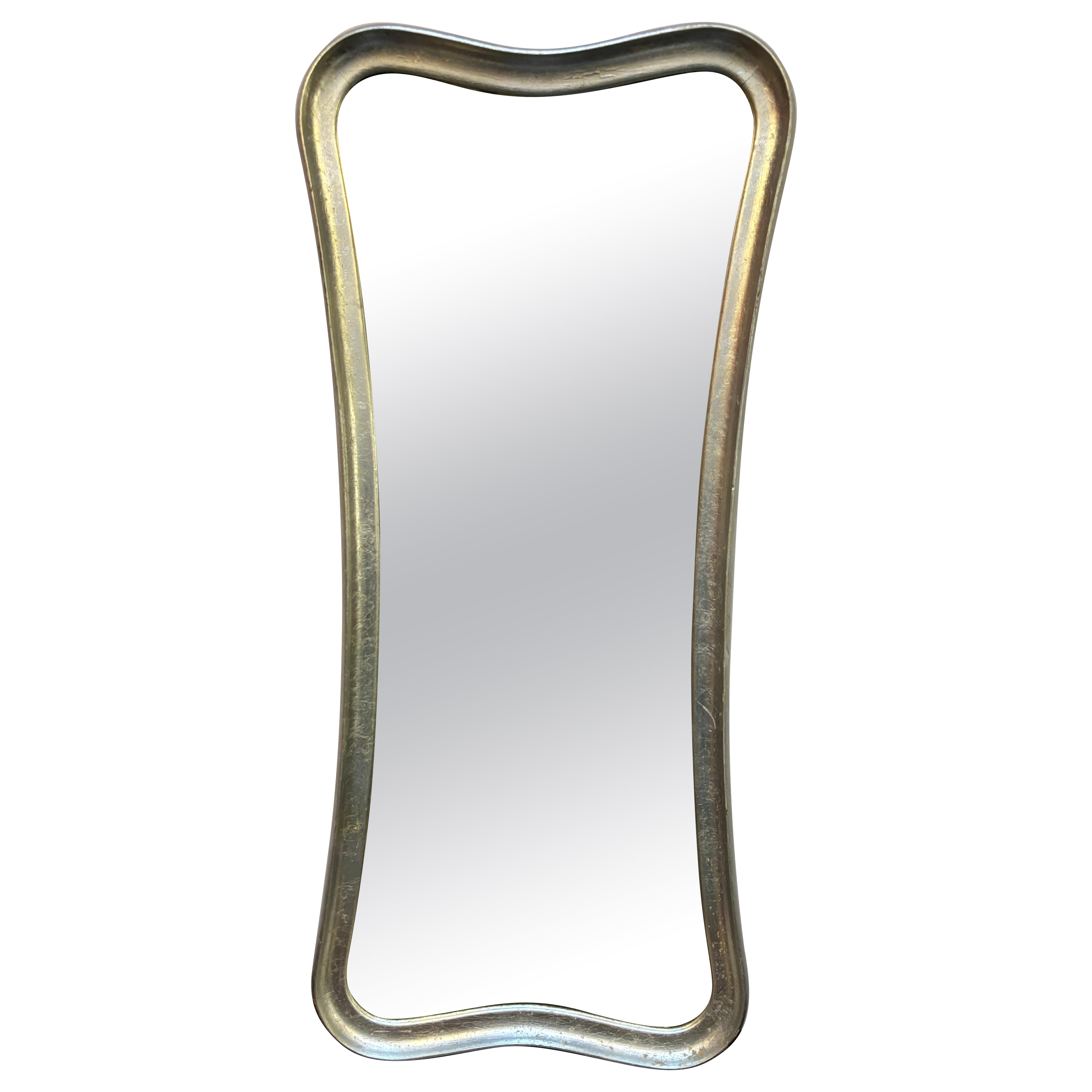 Hollywood Regency Silver-Leaf Mirror