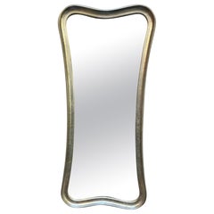 Miroir à feuilles d'argent Hollywood Regency