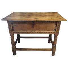 Antique Sabino Table with Drawer