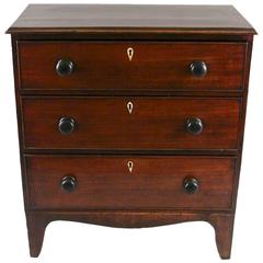 19th Century Hepplewhite Style Mahogany Three-Drawer Chest