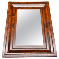 Large Rectangular Empire Mahogany Wall Mirror, England Late 19th Century