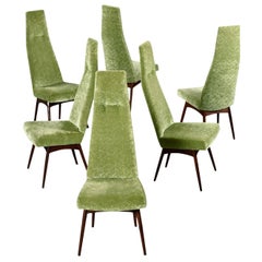 Adrian Pearsall para Craft Associates Sillas de comedor altas y modernas acolchadas Regal