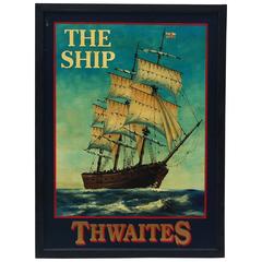 English Pub Sign the Ship Thwaites