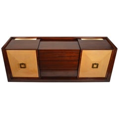 Large Two-Tone Light Up Credenza