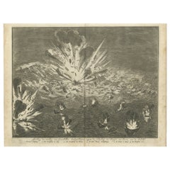 Explosion einer Pontoon-Brücke im Antwerpener Stadtteil Siege (1585) von Coenraet Decker