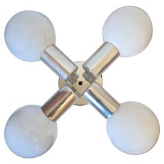 Mod Chrome Globe Ceiling Fixture