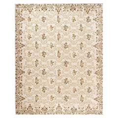 Contemporary Bessarabian Style White, Beige, Brown Wool Rug by Doris Leslie Blau