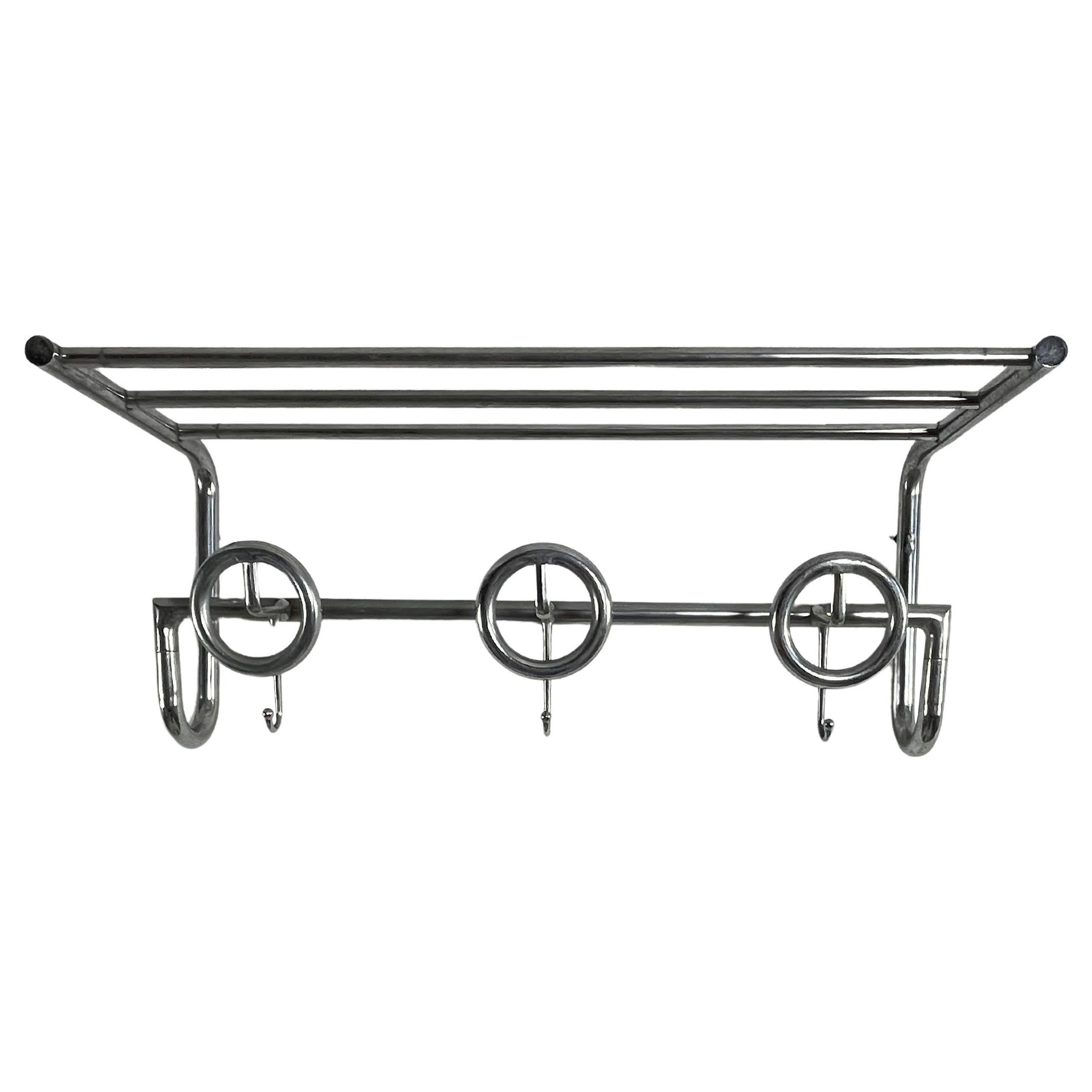Mid-Century French Steel Coat Hanger, 1950s For Sale