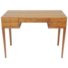 Italian 1950s Cherrywood Writing Desk Attributed to Guglielmo Ulrich