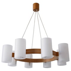 XL Chandelier '587 Cylinder' by Uno & Östen Kristiansson for Luxus Vittsjö 1960s