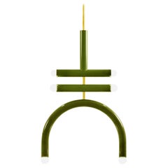 Ceramic Pendant Lamp 'TRN F2' by Pani Jurek, Green