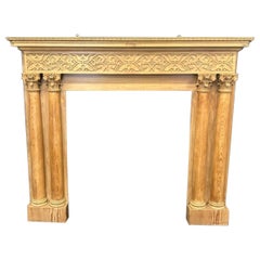 Cheminée en bois sculpté du 19ème siècle