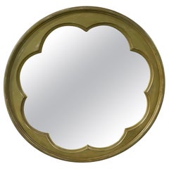 Round Green Washed Mirror, 21st Century