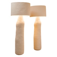 Contemporary Papier Maché Floor Lamp