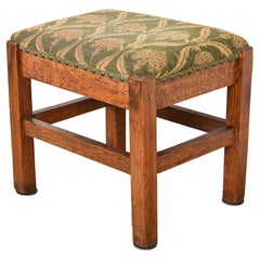 Reposapiés tapizado estilo Stickley Brothers Mission Oak Arts & Crafts
