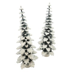 Ensemble de figurines de Noël allemandes Arbre en papier mâché Sofina Boutique Kitzbühel