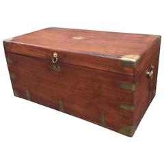 Antique English Camphor Wood Late 19th Century Trunk