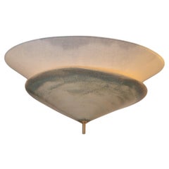 Brass Accents Soft Gradient Two-Tier Felt Contemporary Suspension by Elsa Foulon