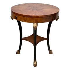 Mid-Century Biedermeier Style Exotic Wood Gueridon Table