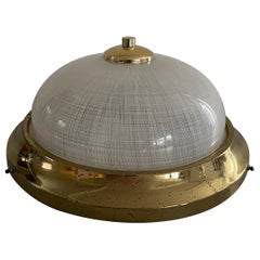 Plafonnier en verre et encastré, années 1960, Italie