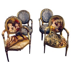 Antique Original Louis XVI Set of Four Period Chairs by J.B. Lelarge Paris 1775