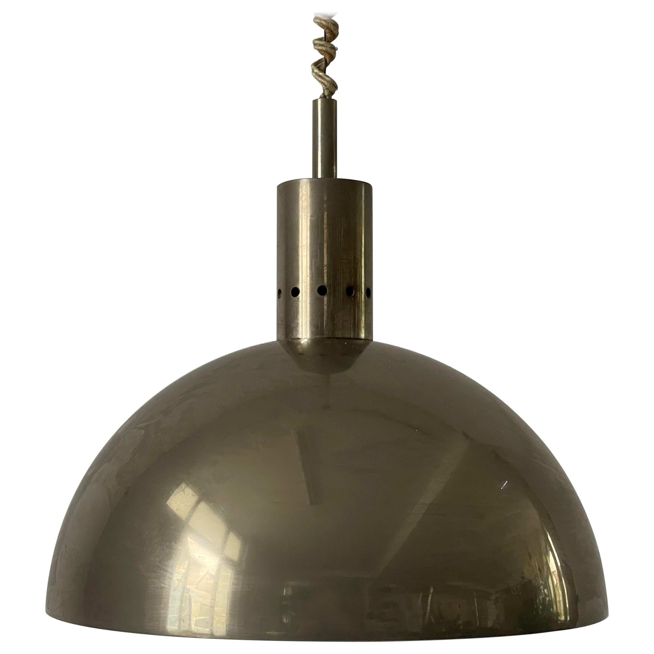 Chrome Suspension Ceiling Lamp, 1960s, Italy