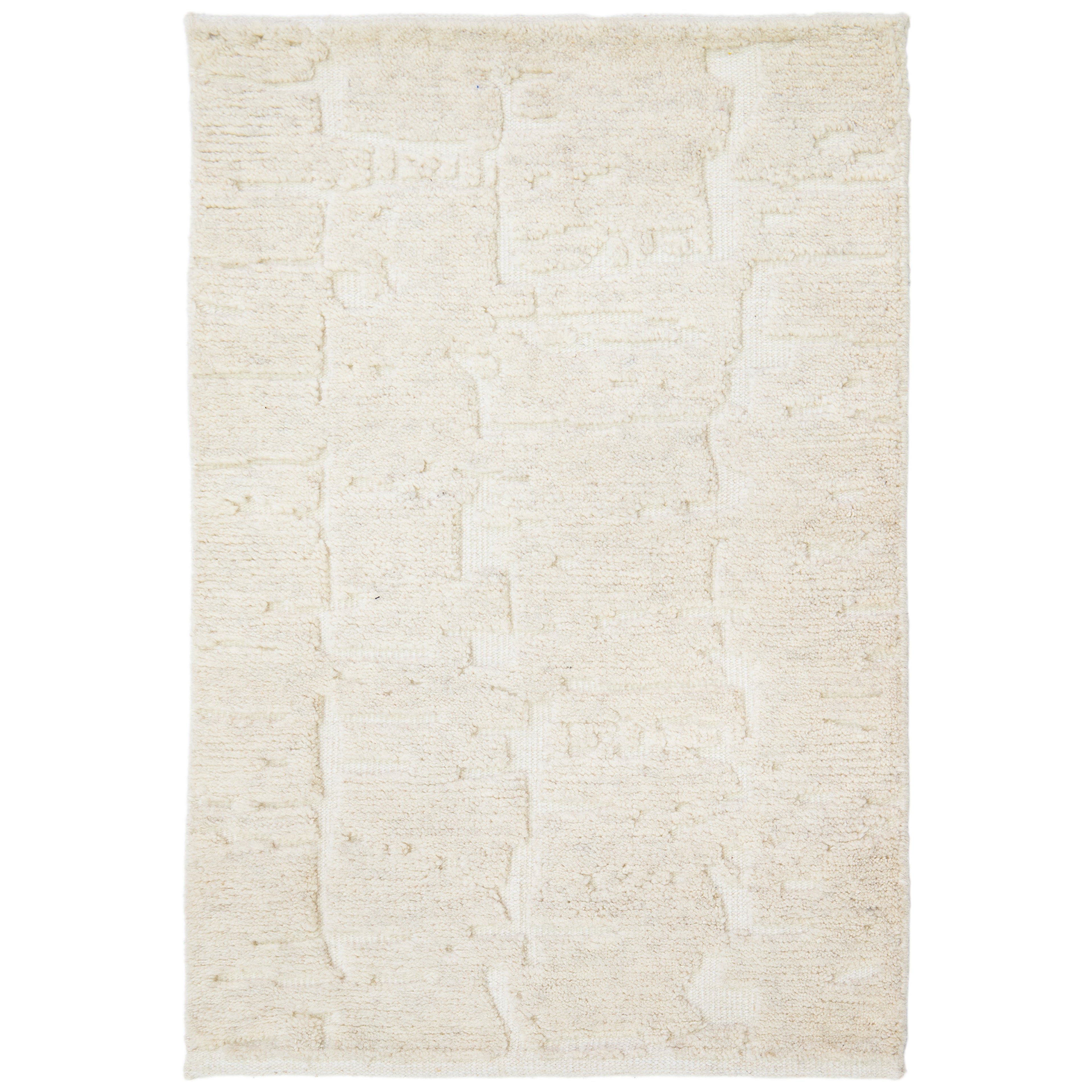 Apadana's Modern Moroccan Handmade Custom Wool Rug