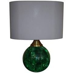 Stunning Green Resin Table Lamp, 1970s, French