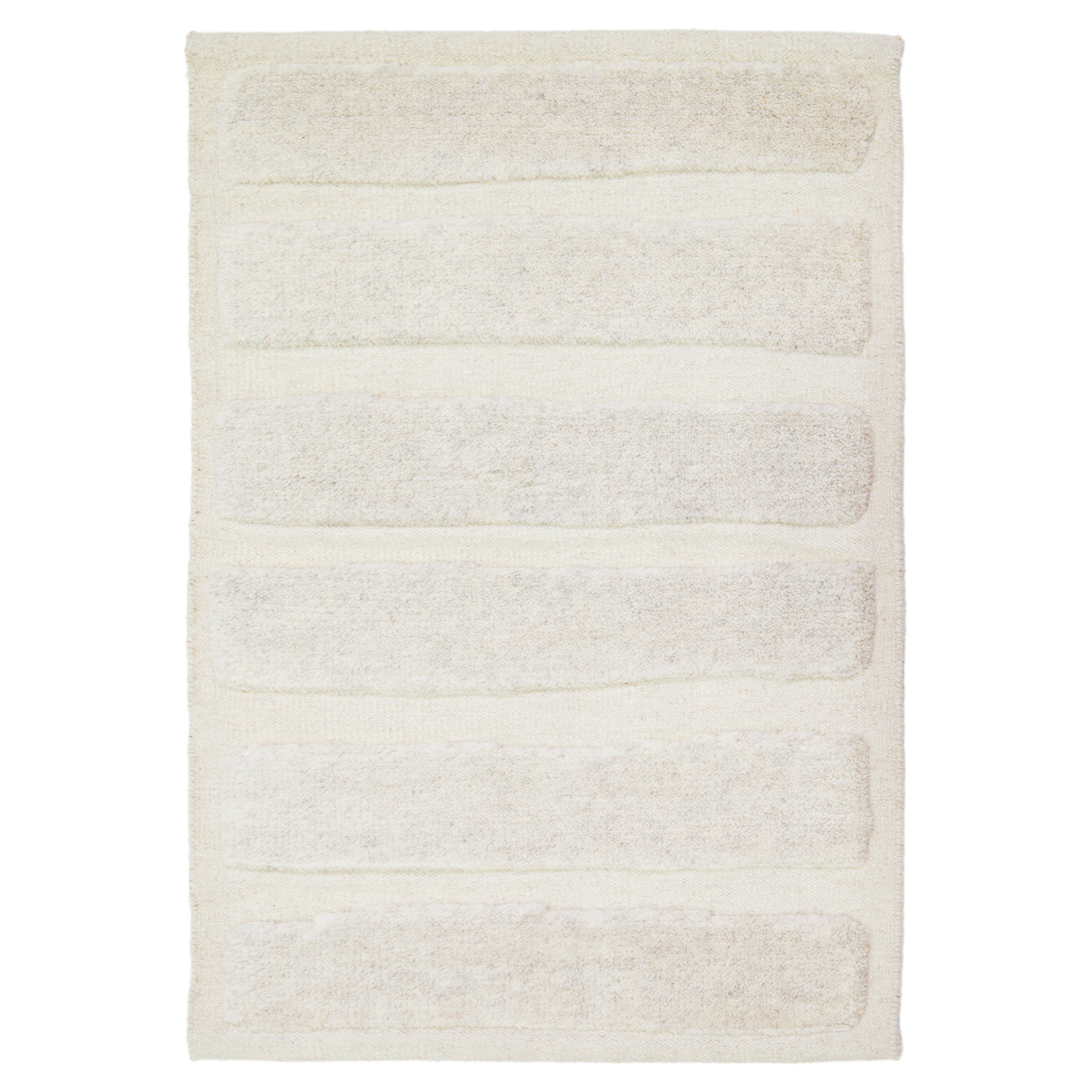 Apadana's Modern Moroccan Handmade Custom Wool Rug