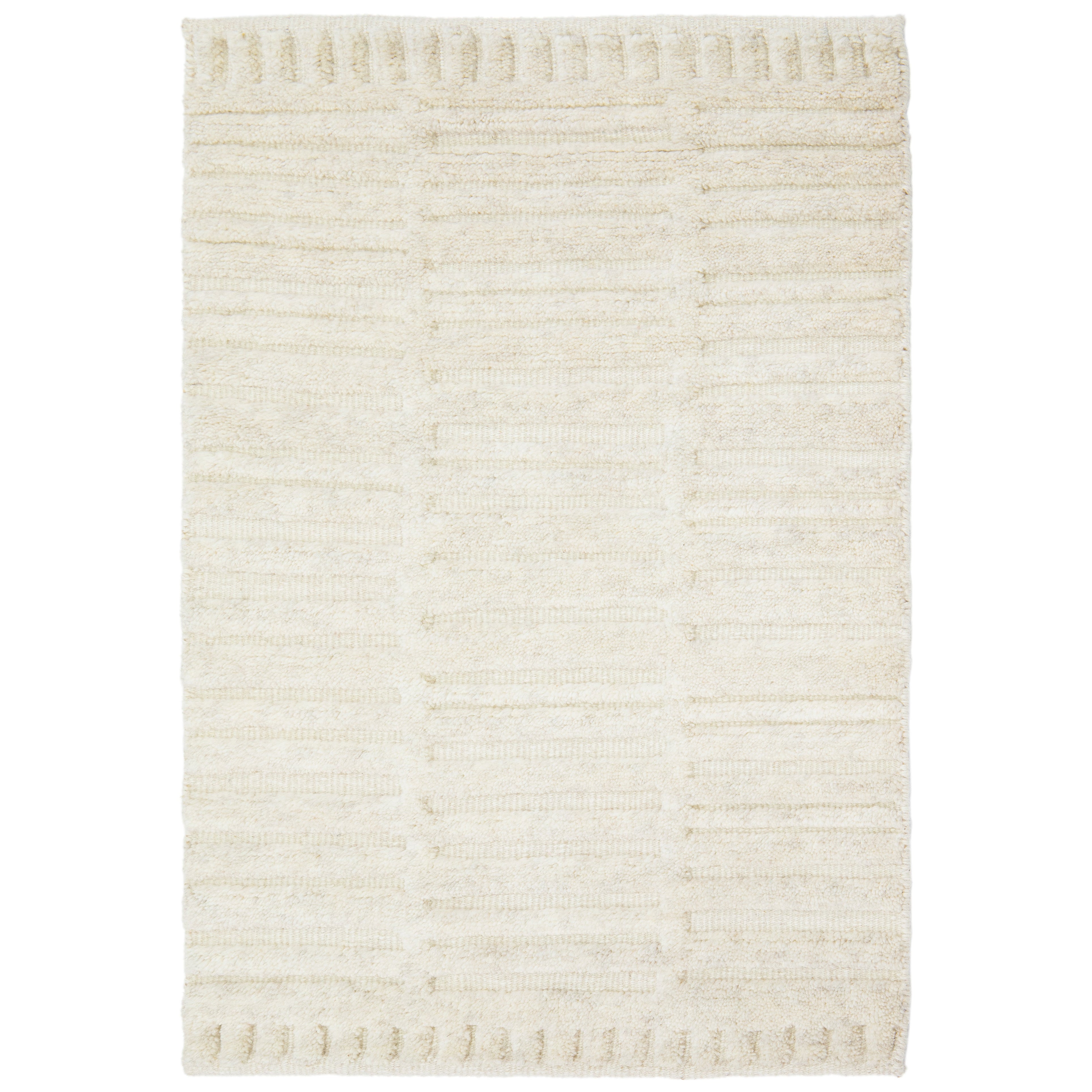 Apadana's Modern Moroccan Handmade Custom Wool Rug