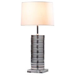 Lampada da tavolo ad anello in ottone di G.Luce