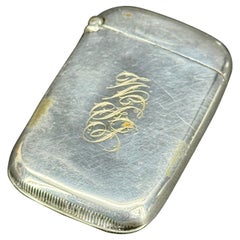 Caja de cerillas Vesta de plata antigua, hacia 1920