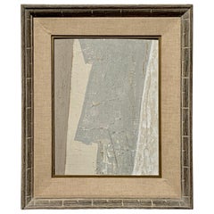 Contemporary Neutral Farbe Mixed-Media Abstrakt Vintage Frame von Künstler Machado