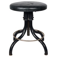 Adjustable Industrial Steel Stool by Hamilton Manufacturing