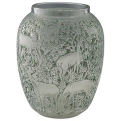 Rene Lalique Jarrón Biches Marilhac 1082 Diseñado 1932