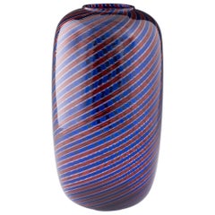 Venini Vaso a Spirale Canne di Murano 1990
