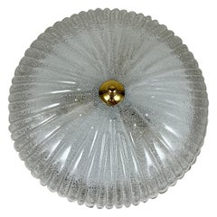 Vintage Ceiling Lamp Flush Mount Glass Light Fixture with Brass Pin