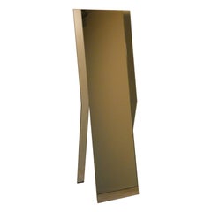 Vertical oblique curved glass mirror by Massimo Morozzi for Fiam, 1980s