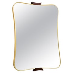 Brass framed mirror, 1950s