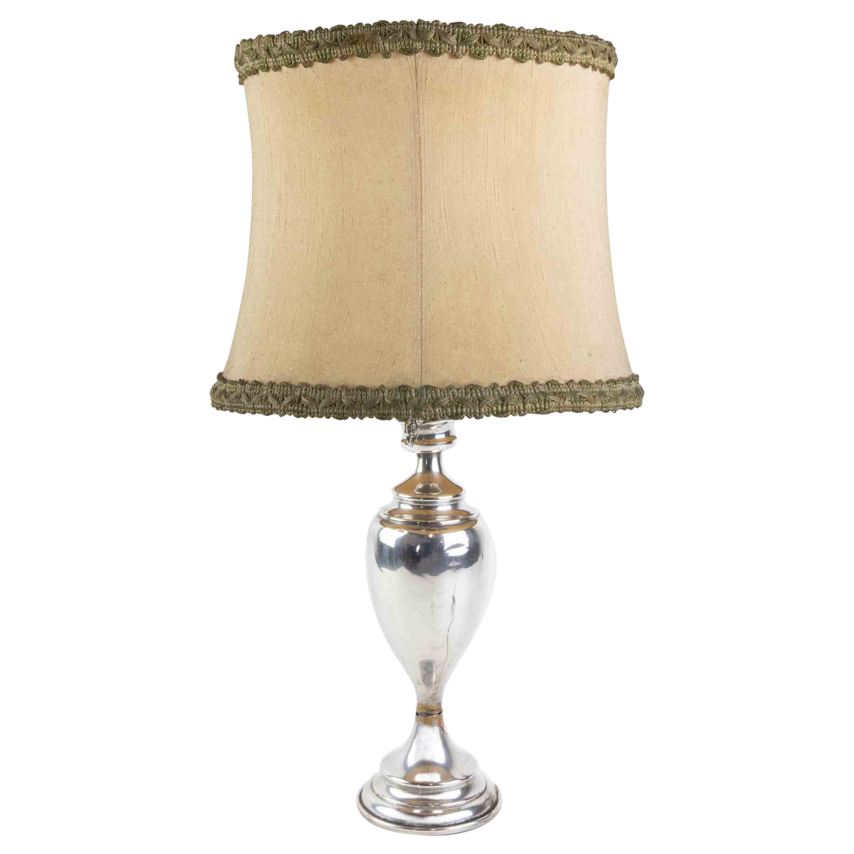 Vintage-Tischlampe aus Silber, Italien, Mitte des 20. Jahrhunderts