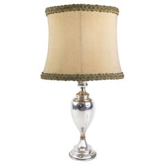 Vintage-Tischlampe aus Silber, Italien, Mitte des 20. Jahrhunderts