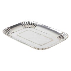 Bandeja de plata vintage, Italia, años 70